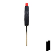 Uncut Key Blank | Porsche R/W Transponder | HU66T5 Automotive Key Ilco