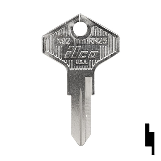 Uncut Key Blank | Renault, Alfa Romeo | RN25, X92 Automotive Key Ilco