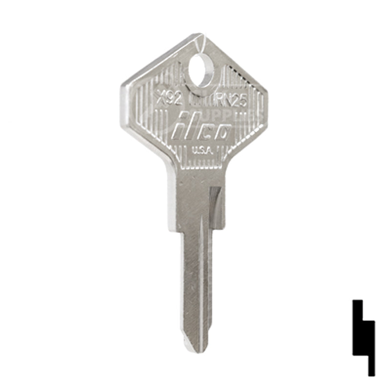 Uncut Key Blank | Renault, Alfa Romeo | RN25, X92 Automotive Key Ilco