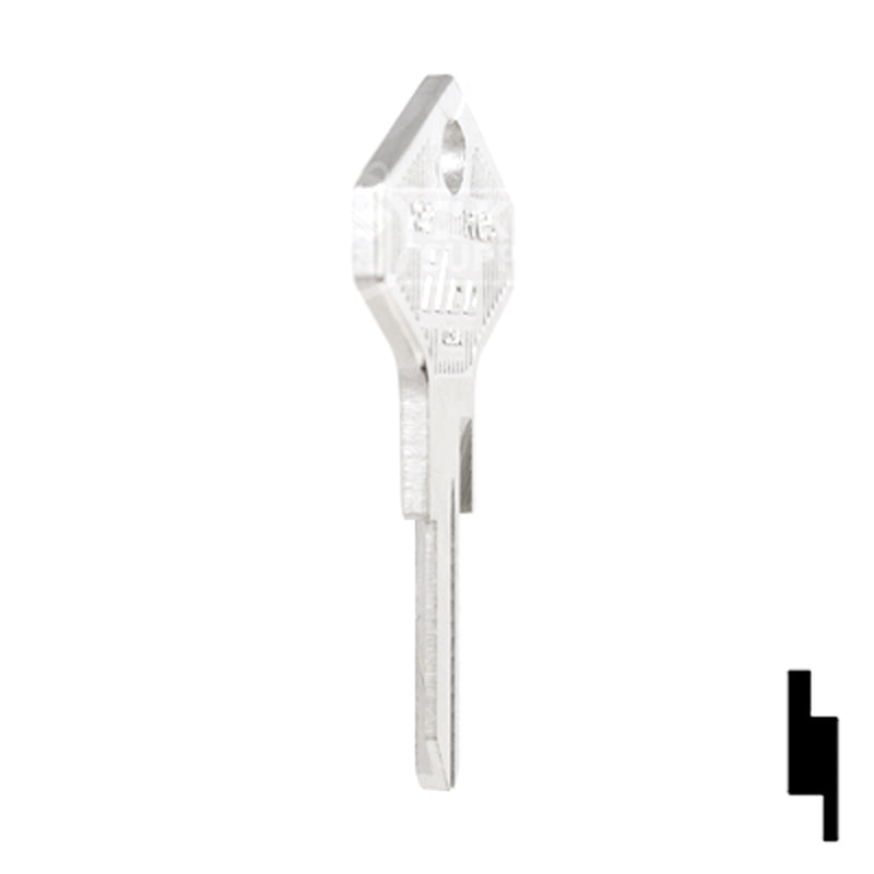 Uncut Key Blank | Renault, Alfa Romeo | RN25, X92 Automotive Key Ilco