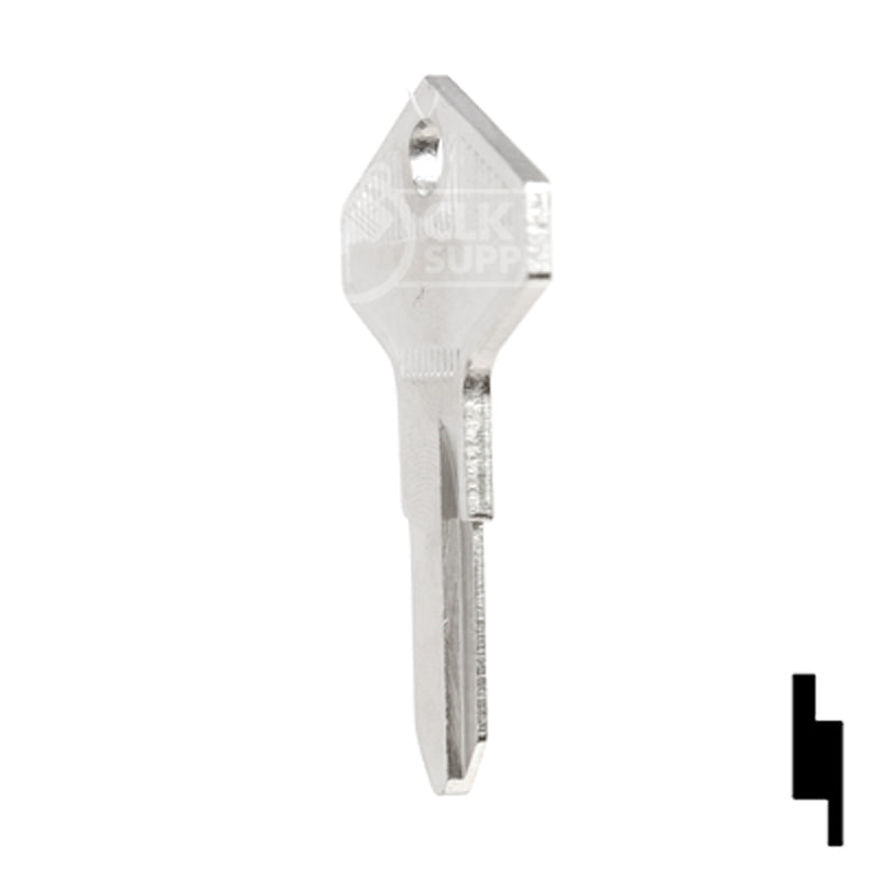 Uncut Key Blank | Renault, Alfa Romeo | RN25, X92 Automotive Key Ilco