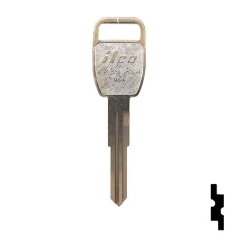 Uncut Key Blank | Rover | X239 ( RV4 , NE-52 ) Automotive Key Ilco
