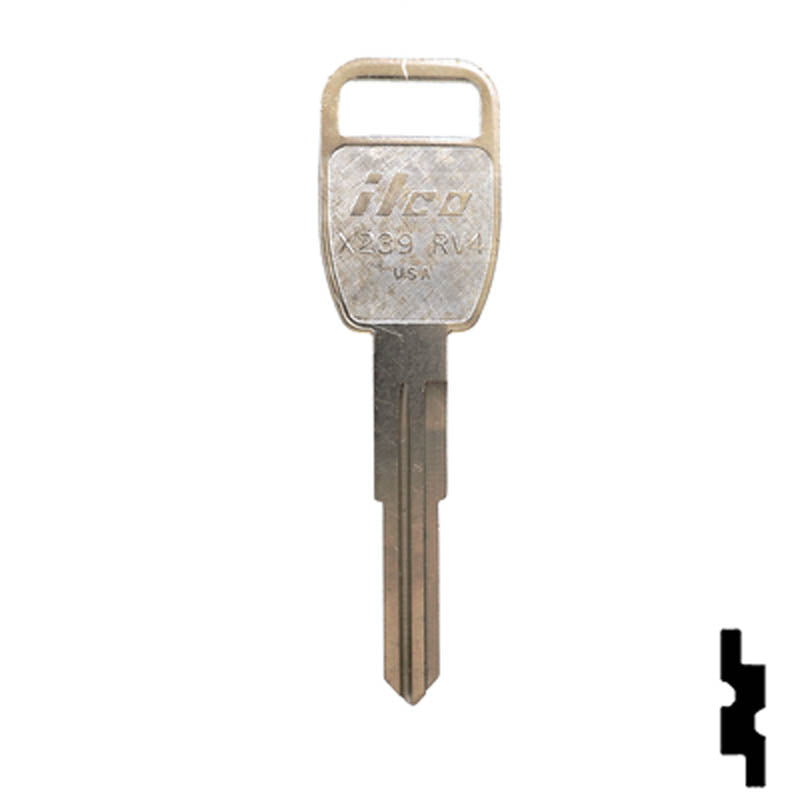 Uncut Key Blank | Rover | X239 ( RV4 , NE-52 ) Automotive Key Ilco