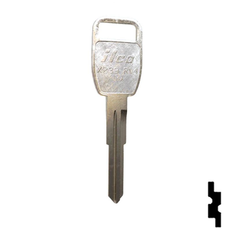 Uncut Key Blank | Rover | X239 ( RV4 , NE-52 ) Automotive Key Ilco