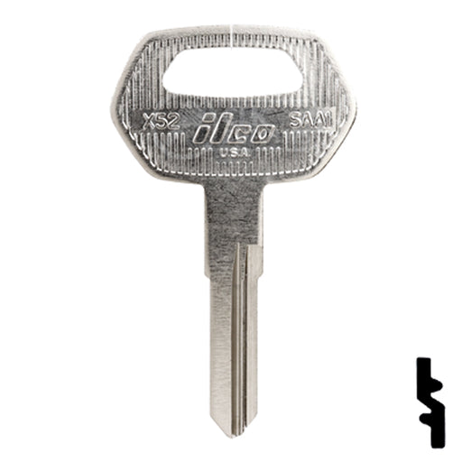 Uncut Key Blank | Saab | SAA1, X52 Automotive Key Ilco