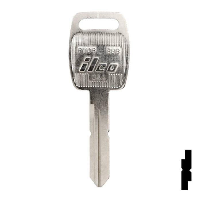 Uncut  Key Blank | Saturn | P1108, B88 Automotive Key Ilco