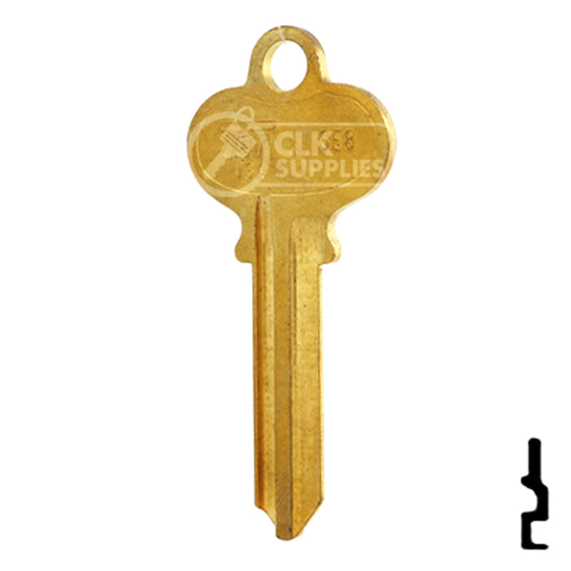 Uncut Key Blank | Segal | SE8-BR Automotive Key JET Hardware Mfg.