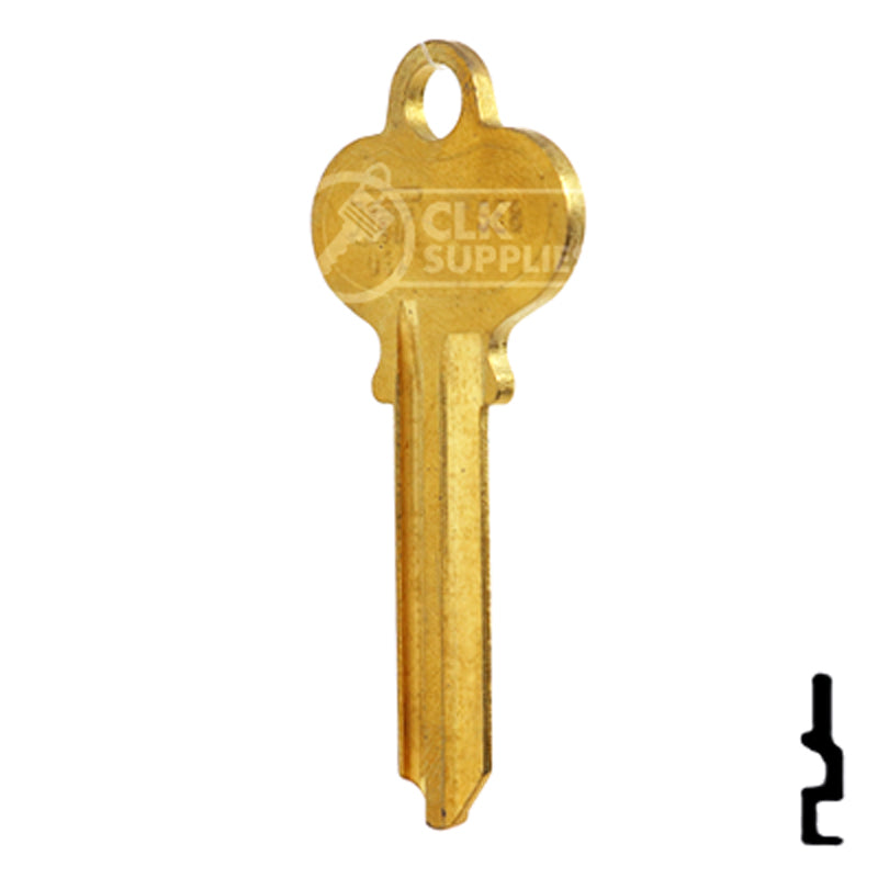 Uncut Key Blank | Segal | SE8-BR Automotive Key JET Hardware Mfg.