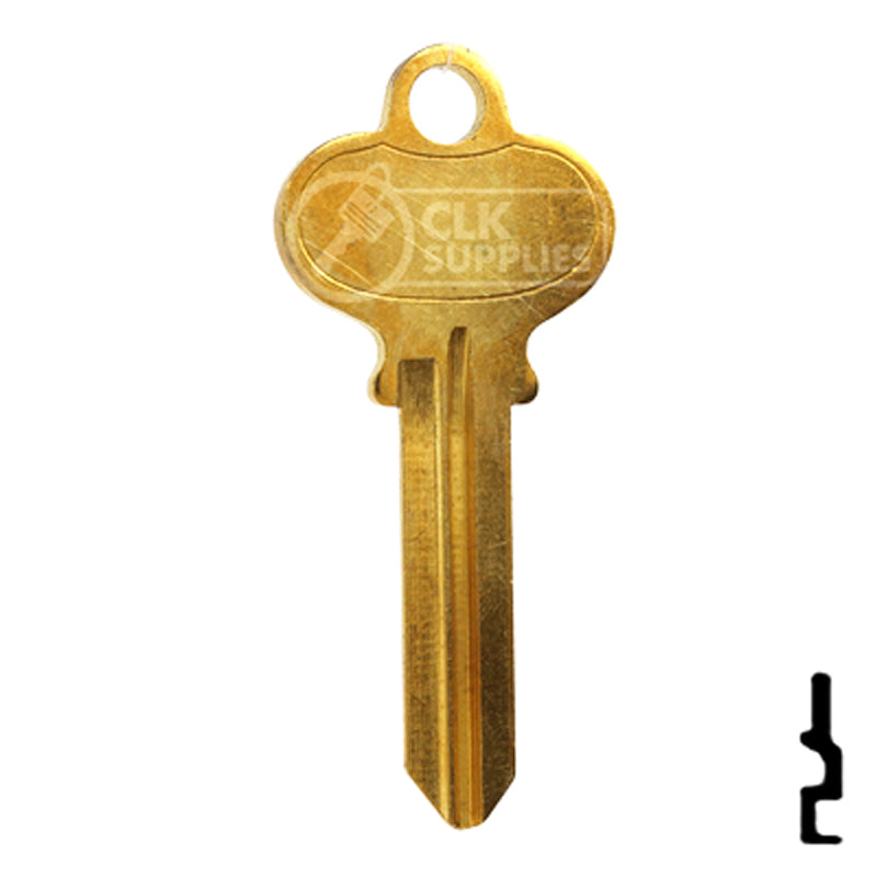 Uncut Key Blank | Segal | SE8-BR Automotive Key JET Hardware Mfg.