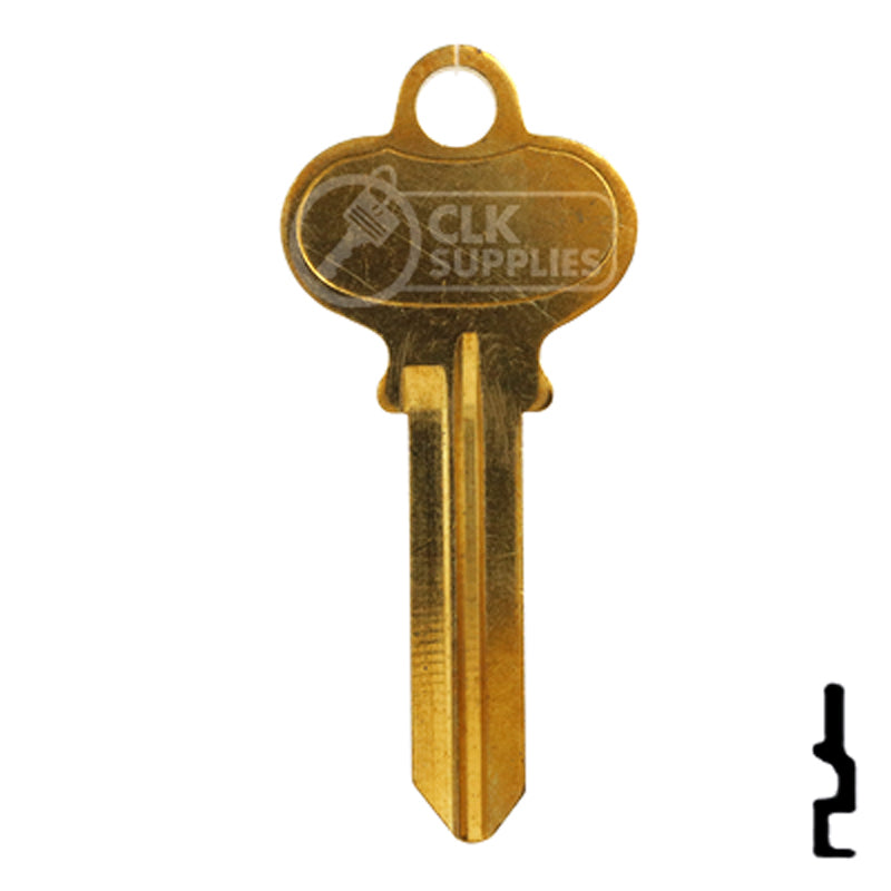 Uncut Key Blank | Segal | SE8-BR Automotive Key JET Hardware Mfg.