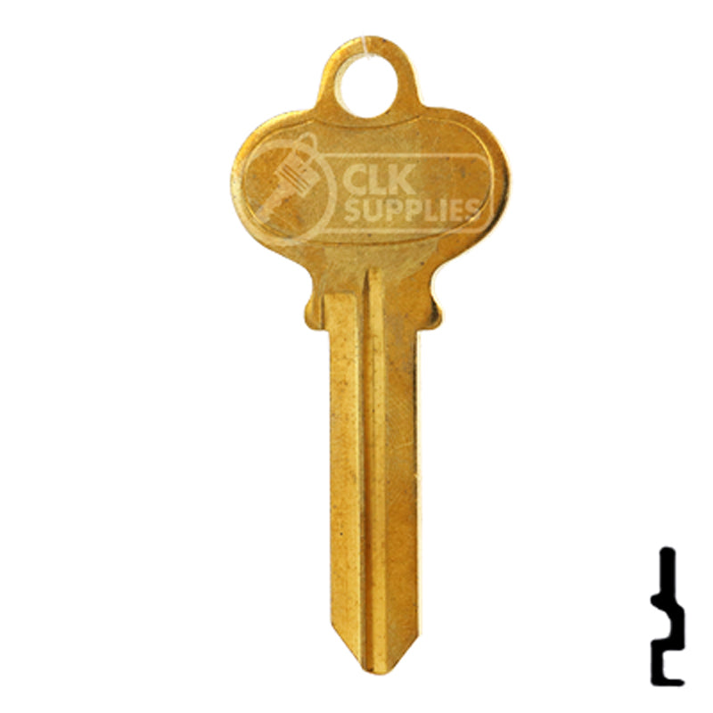 Uncut Key Blank | Segal | SE8-BR Automotive Key JET Hardware Mfg.
