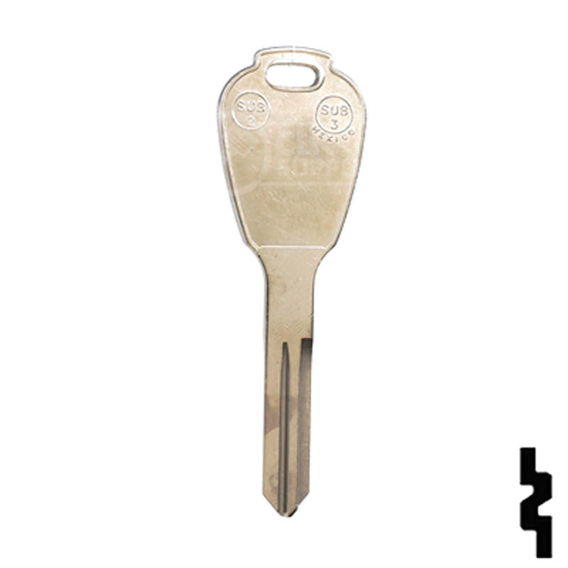 Uncut Key Blank | Subaru | X271 ( SUB2) Automotive Key JMA USA