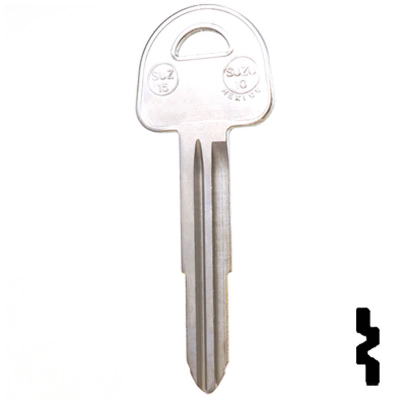 Uncut Key Blank | Suzuki | X185 ( SUZ15 ) Automotive Key JMA USA