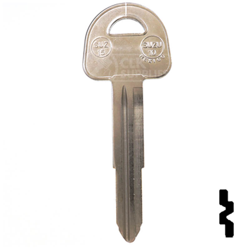 Uncut Key Blank | Suzuki | X185 ( SUZ15 ) Automotive Key JMA USA