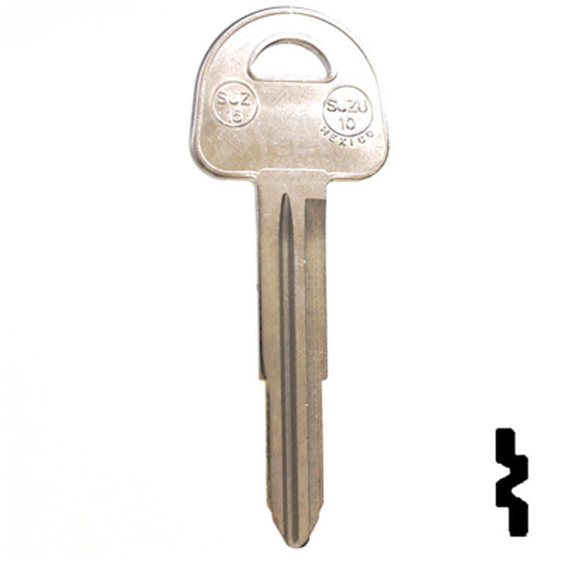 Uncut Key Blank | Suzuki | X185 ( SUZ15 ) Automotive Key JMA USA