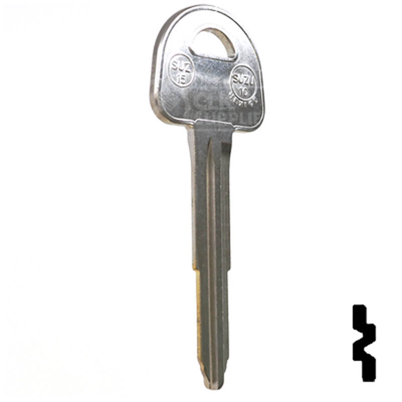 Uncut Key Blank | Suzuki | X185 ( SUZ15 ) Automotive Key JMA USA