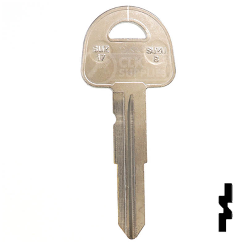 Uncut Key Blank | Suzuki | X186 ( SUZ17 ) Automotive Key JMA USA