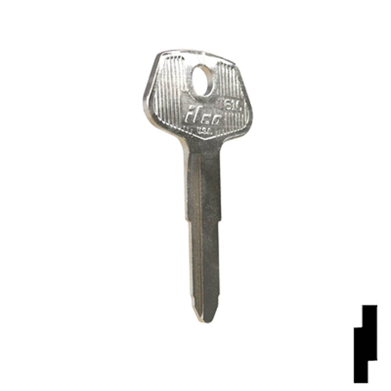 Uncut Key Blank | Toyota | T61C Automotive Key Ilco