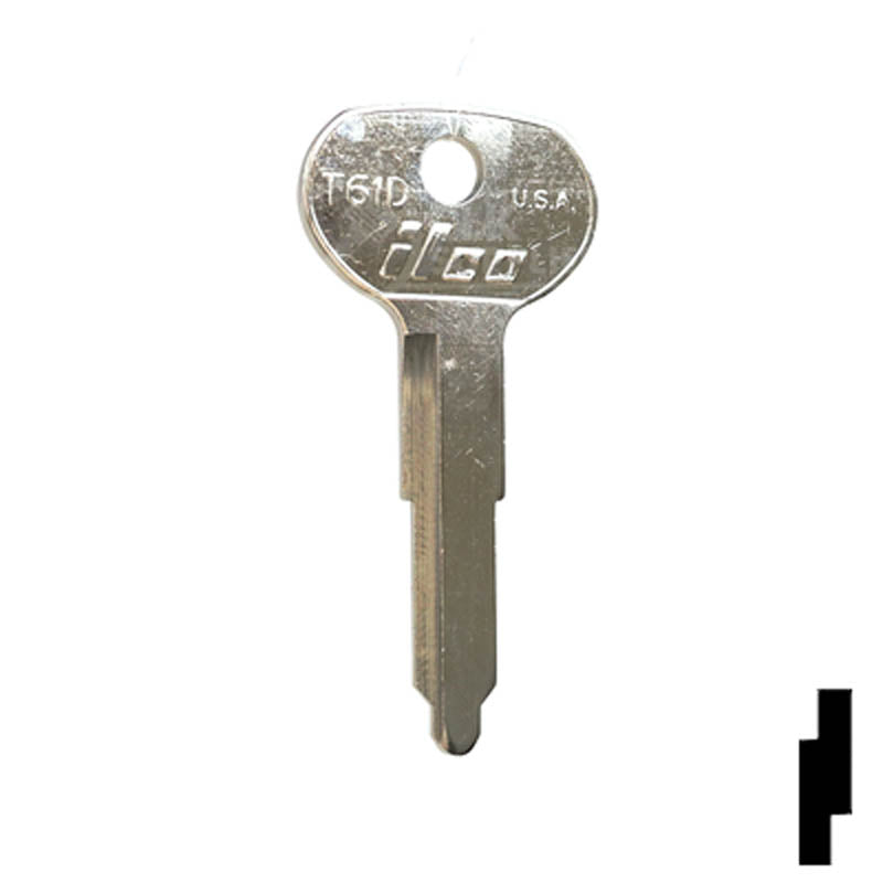 Uncut Key Blank | Toyota | T61D Automotive Key Ilco