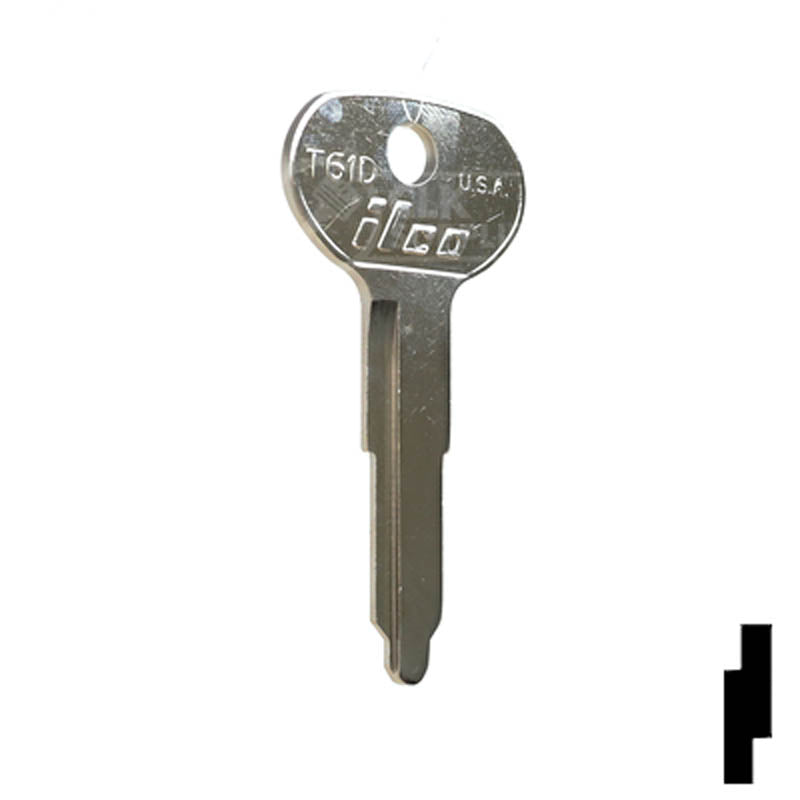Uncut Key Blank | Toyota | T61D Automotive Key Ilco