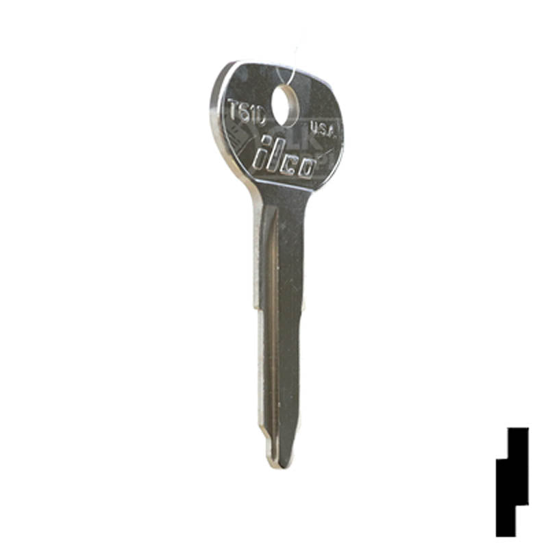 Uncut Key Blank | Toyota | T61D Automotive Key Ilco