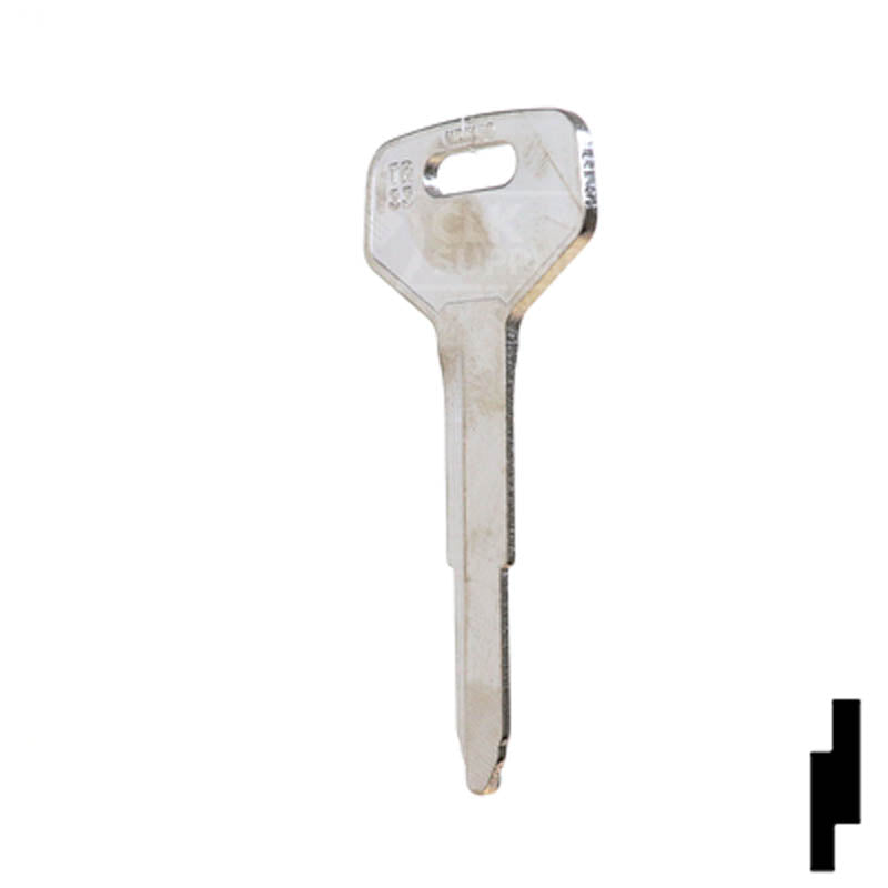 Uncut Key Blank | Toyota | X137, TR33 Automotive Key JMA USA