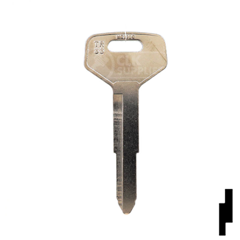 Uncut Key Blank | Toyota | X137, TR33 Automotive Key JMA USA