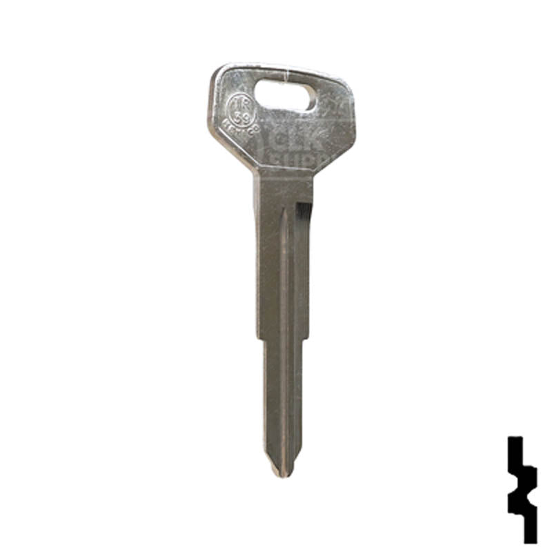 Uncut Key Blank | Toyota | X151, TR39 Automotive Key JMA USA