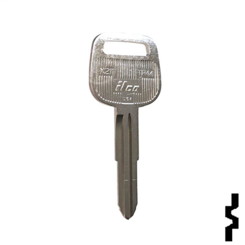 Uncut Key Blank | Toyota | X211, TR44 Automotive Key JMA USA