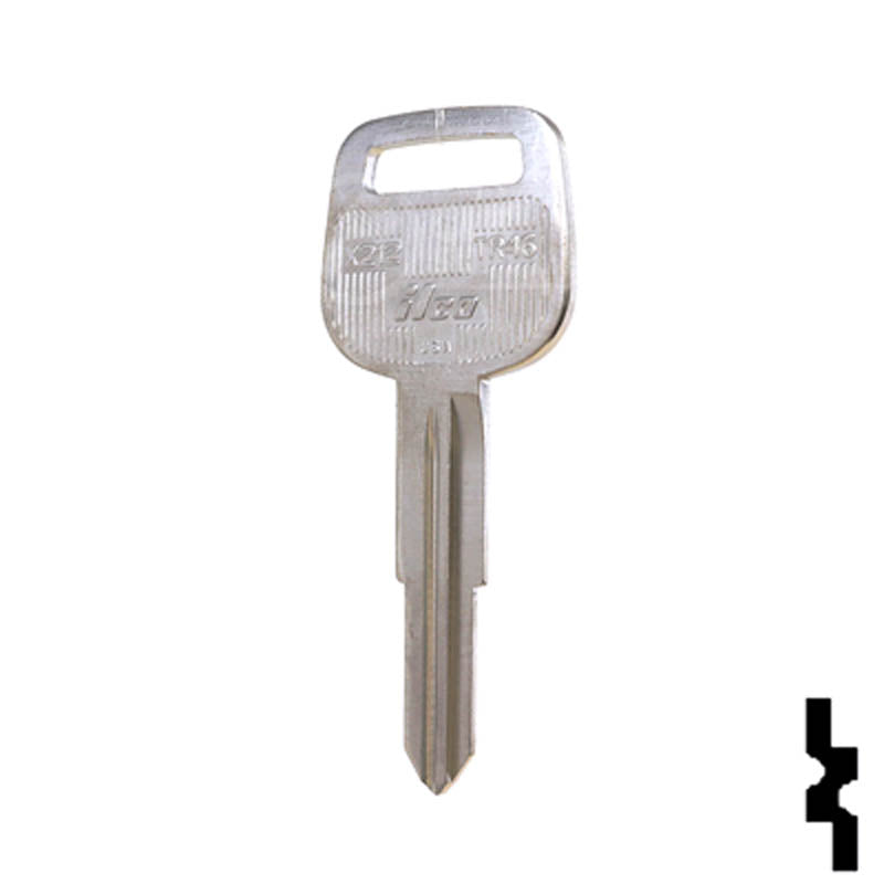 Uncut Key Blank | Toyota | X212, TR46 Automotive Key JMA USA