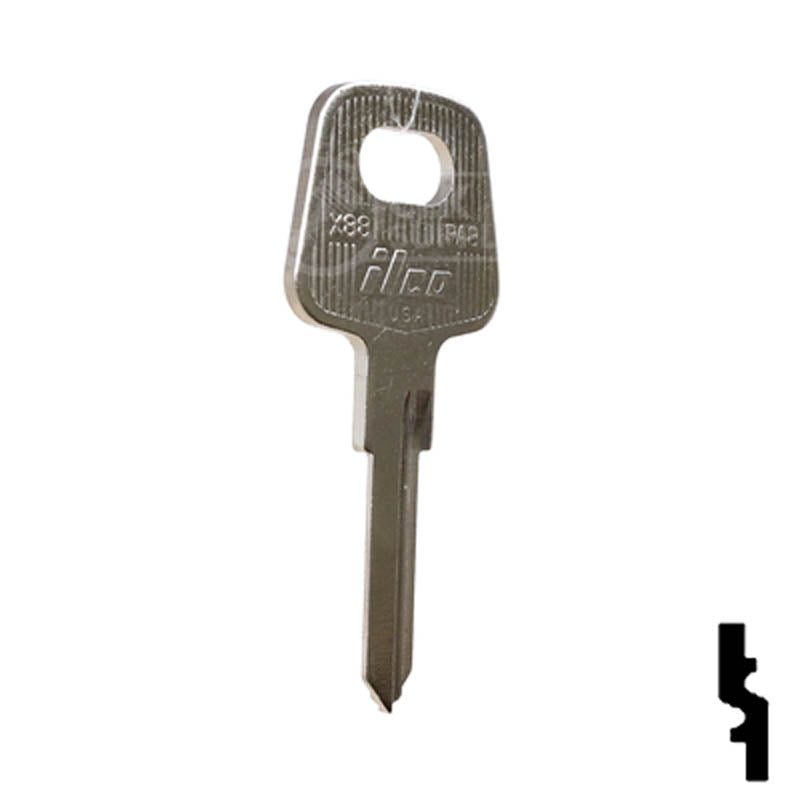 Uncut Key Blank | Volkswagen | Audi | X88 ( PA8 ) Automotive Key Ilco