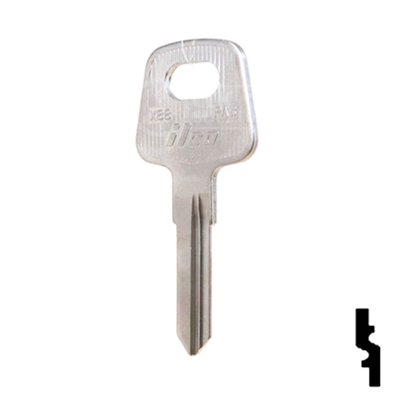Uncut Key Blank | Volkswagen | Audi | X88 ( PA8 ) Automotive Key Ilco