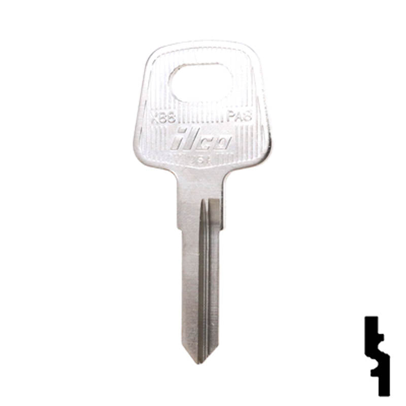 Uncut Key Blank | Volkswagen | Audi | X88 ( PA8 ) Automotive Key Ilco