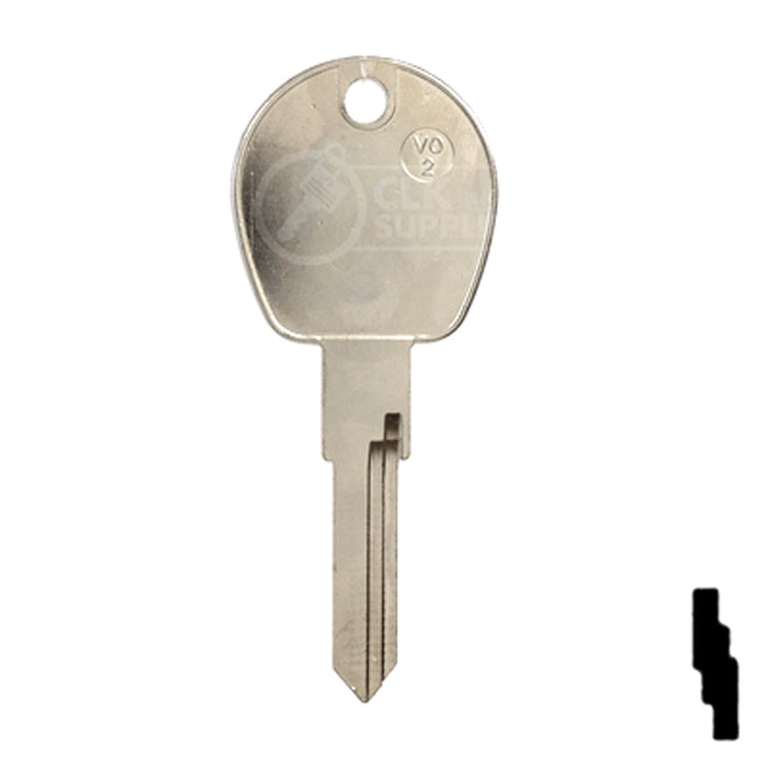 Uncut Key Blank | Volkswagen | VO-2 Automotive Key JMA USA