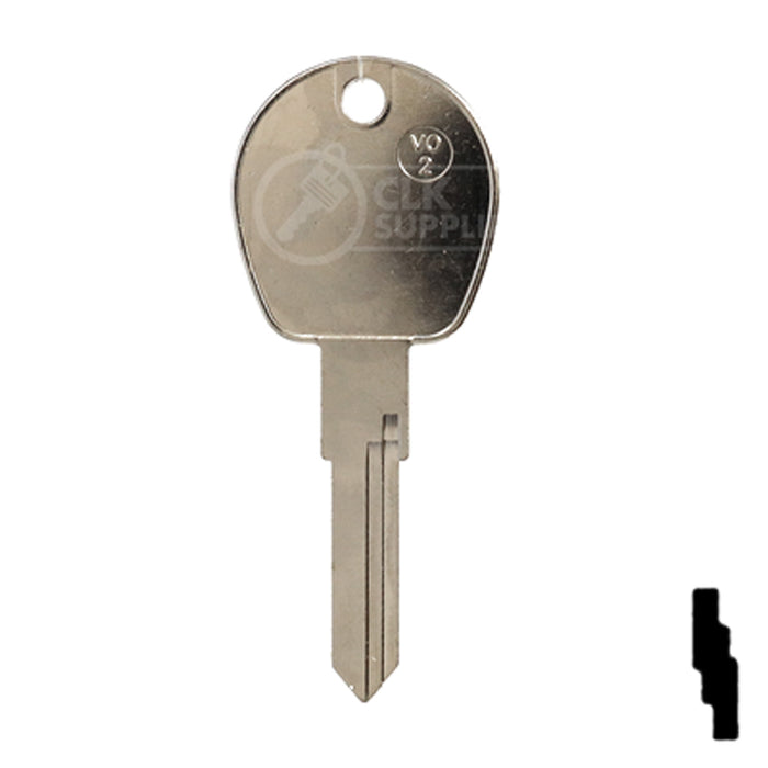 Uncut Key Blank | Volkswagen | VO-2 Automotive Key JMA USA