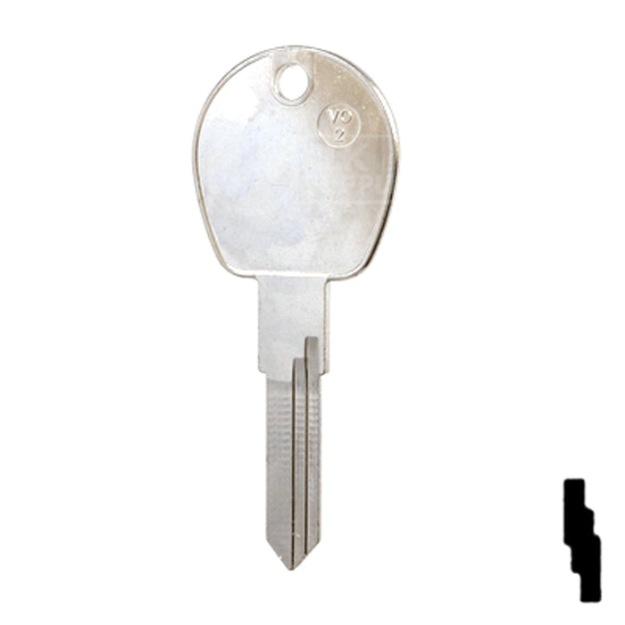 Uncut Key Blank | Volkswagen | VO-2 Automotive Key JMA USA