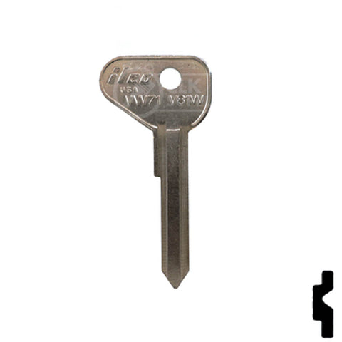 Uncut Key Blank | Volkswagen | VW71 / V81W Automotive Key Ilco