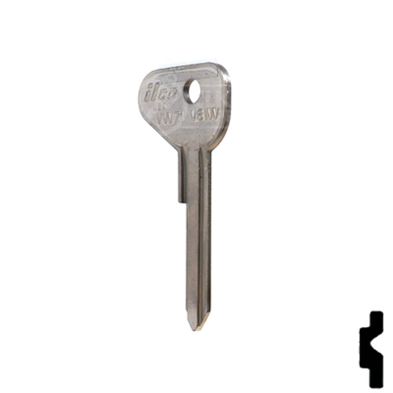Uncut Key Blank | Volkswagen | VW71 / V81W Automotive Key Ilco