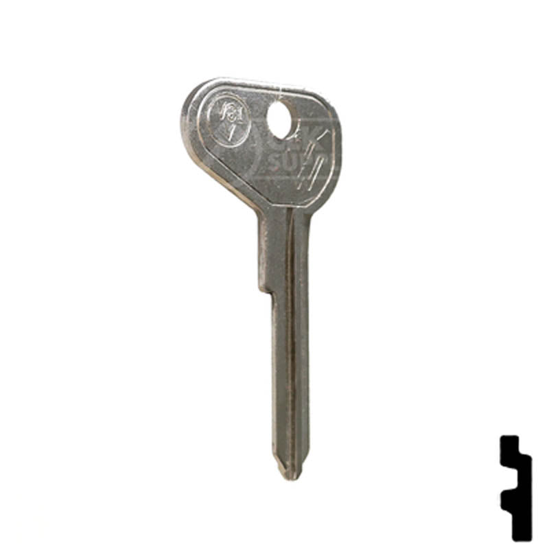 Uncut Key Blank | Volkswagen | VW71A / V29R Automotive Key Ilco