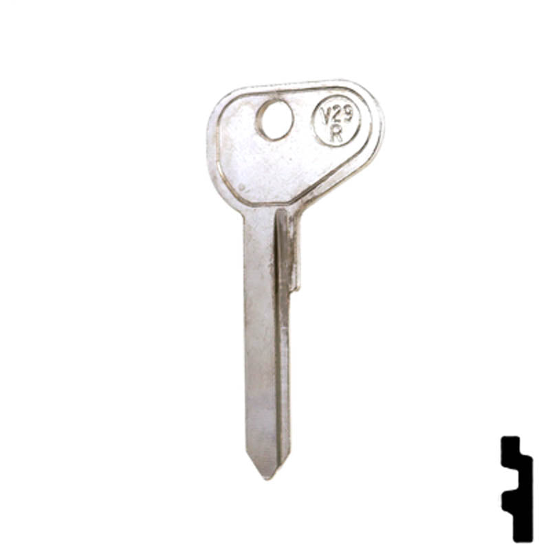Uncut Key Blank | Volkswagen | VW71A / V29R Automotive Key Ilco