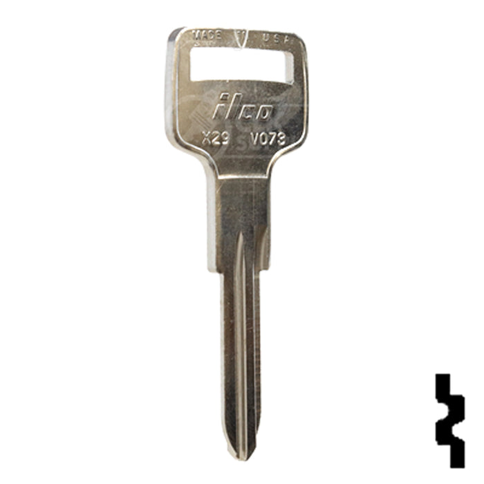 Uncut Key Blank | Volvo | X29, VO73 Automotive Key Ilco