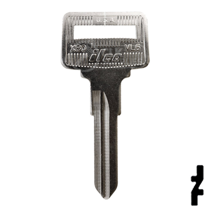 Uncut Key Blank | Volvo | X80, VL6 Automotive Key Ilco