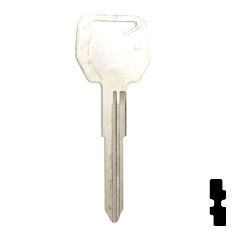 Uncut Motorcycle Key Blank | Honda | HD109, HOND-33 Automotive Key JMA USA