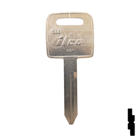 Uncut Plastic Head Key Blank | Freightliner | 1588 Automotive Key Ilco