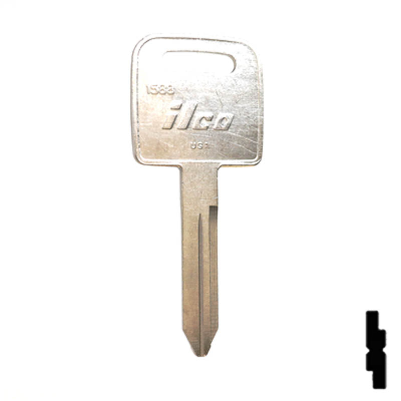 Uncut Plastic Head Key Blank | Freightliner | 1588 Automotive Key Ilco