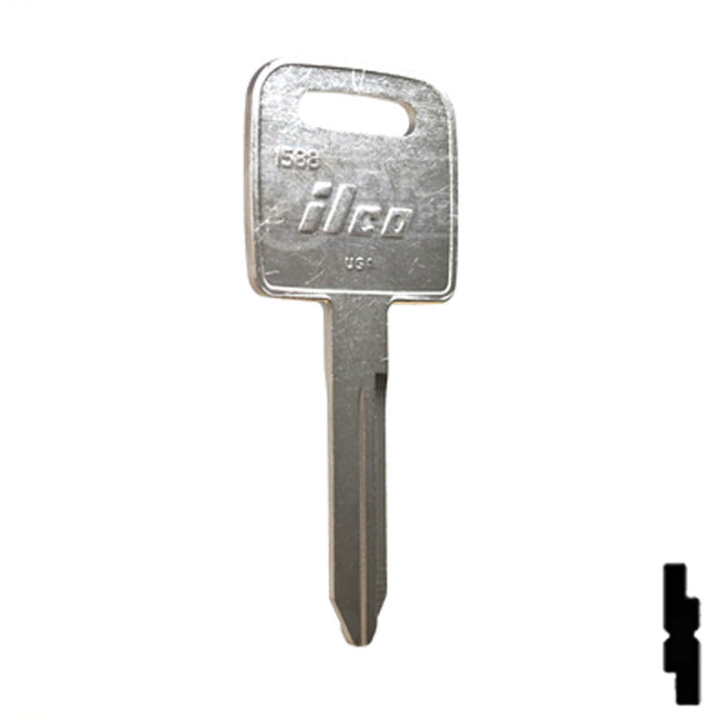 Uncut Plastic Head Key Blank | Freightliner | 1588 Automotive Key Ilco