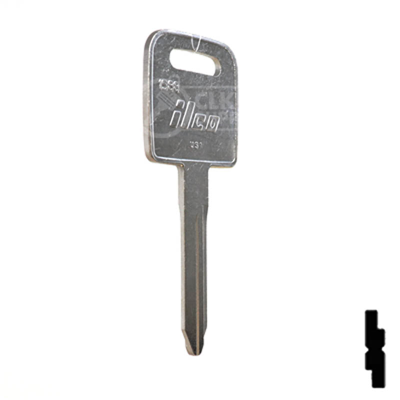 Uncut Plastic Head Key Blank | Freightliner | 1588 Automotive Key Ilco
