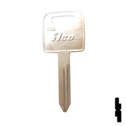 Uncut Plastic Head Key Blank | Freightliner | 1588 Automotive Key Ilco