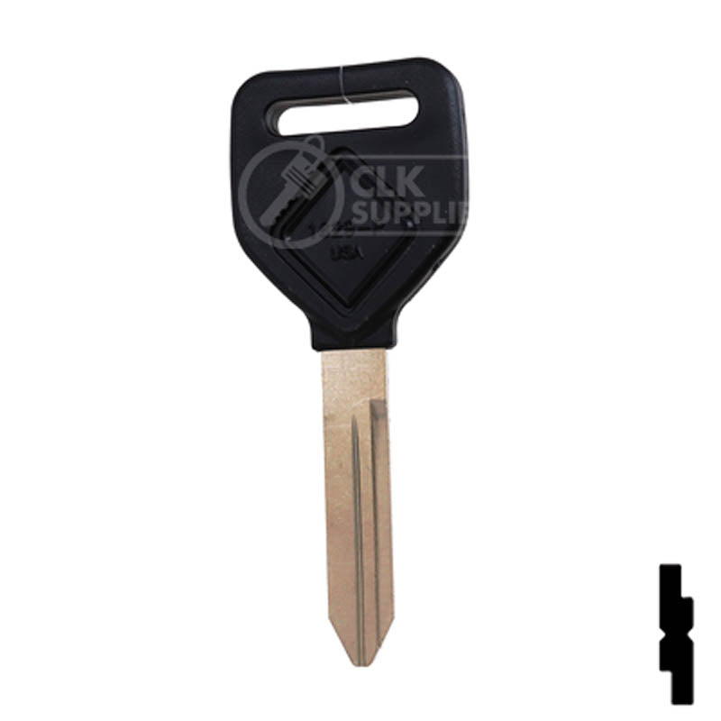 Uncut Plastic Head Key Blank | Freightliner | 1629-P Automotive Key Ilco