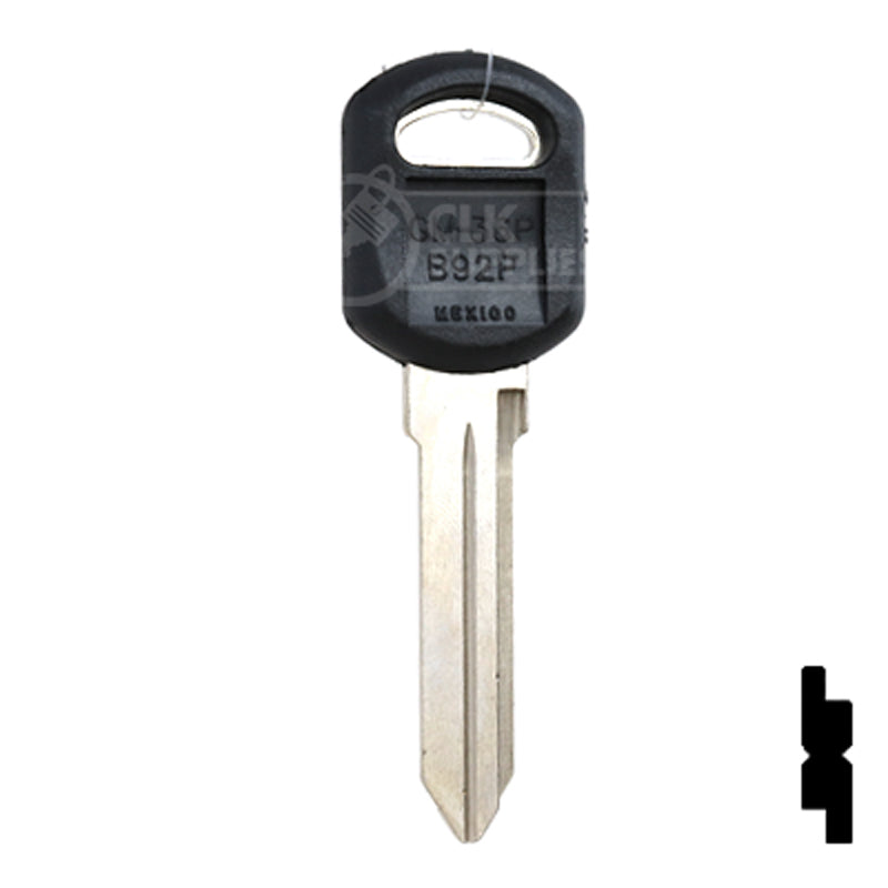 Uncut Plastic Head Key Blank | GM | B92P Automotive Key JMA USA